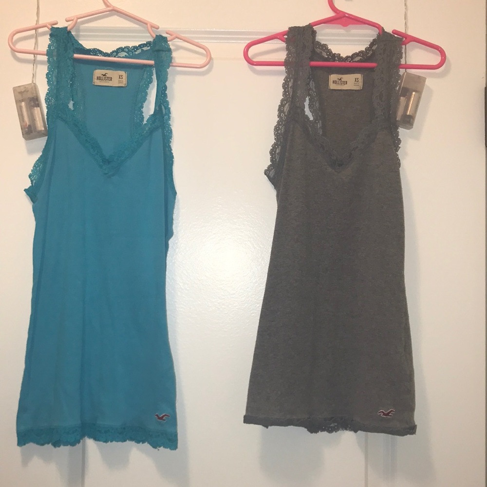 2 soft and stretch lacy tanks!